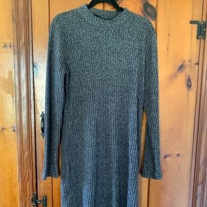 Mock neck sweater dress